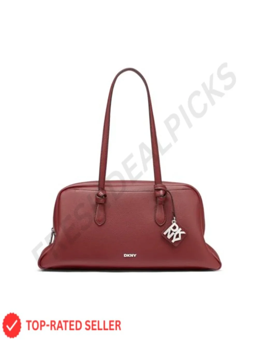 Large Hobo Bowling Bag Shoulder Purse Polyurethane Zipper Closure